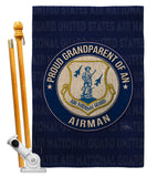 Air Force Proud Grandparent Airman - Military Americana Vertical Impressions Decorative Flags HG108552 Made In USA