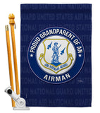 Air Force Proud Grandparent Airman - Military Americana Vertical Impressions Decorative Flags HG108552 Made In USA