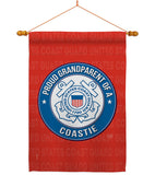 Proud Grandparent Coastie - Military Americana Vertical Impressions Decorative Flags HG108553 Made In USA