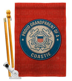 Proud Grandparent Coastie - Military Americana Vertical Impressions Decorative Flags HG108553 Made In USA