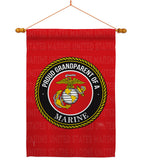 Proud Grandparent Marines - Military Americana Vertical Impressions Decorative Flags HG108554 Made In USA