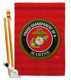 Proud Grandparent Marines - Military Americana Vertical Impressions Decorative Flags HG108554 Made In USA