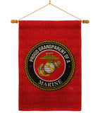 Proud Grandparent Marines - Military Americana Vertical Impressions Decorative Flags HG108554 Made In USA