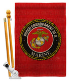 Proud Grandparent Marines - Military Americana Vertical Impressions Decorative Flags HG108554 Made In USA