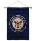 Proud Grandparent Sailor - Military Americana Vertical Impressions Decorative Flags HG108556 Made In USA