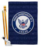 Proud Grandparent Sailor - Military Americana Vertical Impressions Decorative Flags HG108556 Made In USA