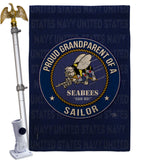 Seabees Proud Grandparent Sailor - Military Americana Vertical Impressions Decorative Flags HG108557 Made In USA