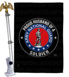 Army Proud Husband Soldier - Military Americana Vertical Impressions Decorative Flags HG108564 Made In USA