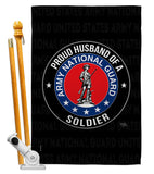 Army Proud Husband Soldier - Military Americana Vertical Impressions Decorative Flags HG108564 Made In USA