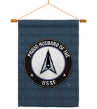 Proud Husband USSF - Military Americana Vertical Impressions Decorative Flags HG108567 Made In USA