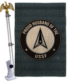 Proud Husband USSF - Military Americana Vertical Impressions Decorative Flags HG108567 Made In USA