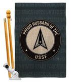 Proud Husband USSF - Military Americana Vertical Impressions Decorative Flags HG108567 Made In USA