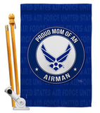 Proud Mom Airman - Military Americana Vertical Impressions Decorative Flags HG108568 Made In USA