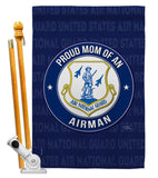 Air Force Proud Mom Airman - Military Americana Vertical Impressions Decorative Flags HG108570 Made In USA