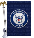 Proud Mom Sailor - Military Americana Vertical Impressions Decorative Flags HG108574 Made In USA