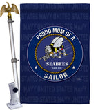 Seabees Proud Mom Sailor - Military Americana Vertical Impressions Decorative Flags HG108575 Made In USA