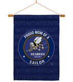 Seabees Proud Mom Sailor - Military Americana Vertical Impressions Decorative Flags HG108575 Made In USA