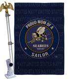 Seabees Proud Mom Sailor - Military Americana Vertical Impressions Decorative Flags HG108575 Made In USA