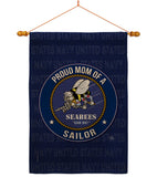 Seabees Proud Mom Sailor - Military Americana Vertical Impressions Decorative Flags HG108575 Made In USA