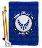 Proud Sister Airman - Military Americana Vertical Impressions Decorative Flags HG108577 Made In USA