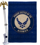 Proud Sister Airman - Military Americana Vertical Impressions Decorative Flags HG108577 Made In USA