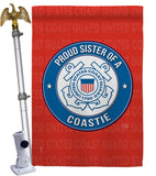 Proud Sister Coastie - Military Americana Vertical Impressions Decorative Flags HG108580 Made In USA