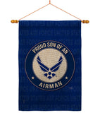 Proud Son Airman - Military Americana Vertical Impressions Decorative Flags HG108586 Made In USA