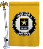 Proud Son Soldier - Military Americana Vertical Impressions Decorative Flags HG108587 Made In USA