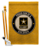 Proud Son Soldier - Military Americana Vertical Impressions Decorative Flags HG108587 Made In USA