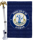 Air Force Proud Son Airman - Military Americana Vertical Impressions Decorative Flags HG108588 Made In USA