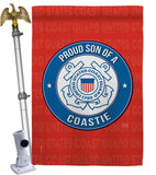 Proud Son Coastie - Military Americana Vertical Impressions Decorative Flags HG108589 Made In USA