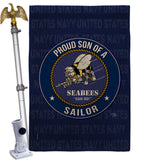Seabees Proud Son Sailor - Military Americana Vertical Impressions Decorative Flags HG108593 Made In USA