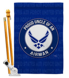 Proud Uncle Airman - Military Americana Vertical Impressions Decorative Flags HG108595 Made In USA