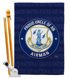 Air Force Proud Uncle Airman - Military Americana Vertical Impressions Decorative Flags HG108597 Made In USA