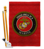 Proud Uncle Marines - Military Americana Vertical Impressions Decorative Flags HG108599 Made In USA