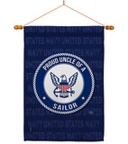 Proud Uncle Sailor - Military Americana Vertical Impressions Decorative Flags HG108601 Made In USA