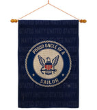 Proud Uncle Sailor - Military Americana Vertical Impressions Decorative Flags HG108601 Made In USA