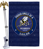 Seabees Proud Uncle Sailor - Military Americana Vertical Impressions Decorative Flags HG108602 Made In USA