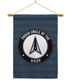 Proud Uncle USSF - Military Americana Vertical Impressions Decorative Flags HG108603 Made In USA