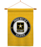 Proud Wife Soldier - Military Americana Vertical Impressions Decorative Flags HG108605 Made In USA