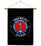 Army Proud Wife Soldier - Military Americana Vertical Impressions Decorative Flags HG108609 Made In USA