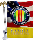 US Vietnam Veterans Family Honor - Military Americana Vertical Impressions Decorative Flags HG108614 Made In USA