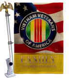 US Vietnam Veterans Family Honor - Military Americana Vertical Impressions Decorative Flags HG108614 Made In USA