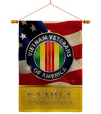 US Vietnam Veterans Family Honor - Military Americana Vertical Impressions Decorative Flags HG108614 Made In USA