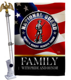 US National Guard Family Honor - Military Americana Vertical Impressions Decorative Flags HG108616 Made In USA