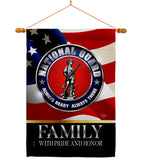 US National Guard Family Honor - Military Americana Vertical Impressions Decorative Flags HG108616 Made In USA