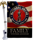 US National Guard Family Honor - Military Americana Vertical Impressions Decorative Flags HG108616 Made In USA