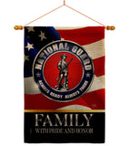 US National Guard Family Honor - Military Americana Vertical Impressions Decorative Flags HG108616 Made In USA