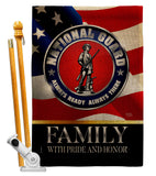 US National Guard Family Honor - Military Americana Vertical Impressions Decorative Flags HG108616 Made In USA