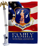 US Air National Guard Family Honor - Military Americana Vertical Impressions Decorative Flags HG108618 Made In USA